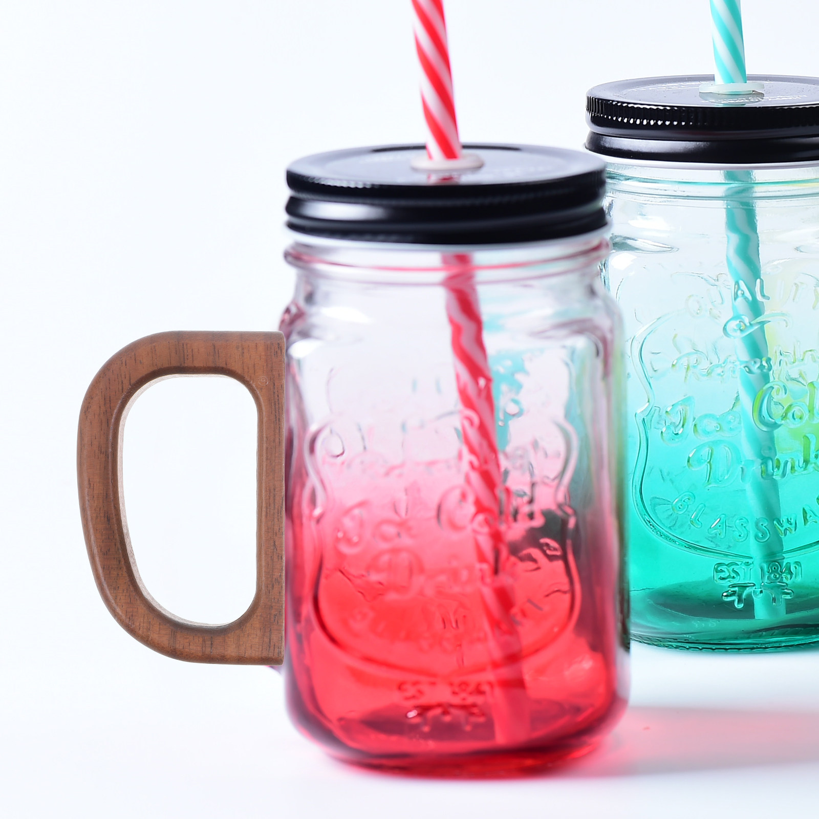 Coffee Tea Replacement - ด้ามจับแก้วไม้วอลนัท 2 ชิ้น ออกแบบตามหลักสรีรศาสตร์ พื้นผิวเรียบ ทนความร้อน