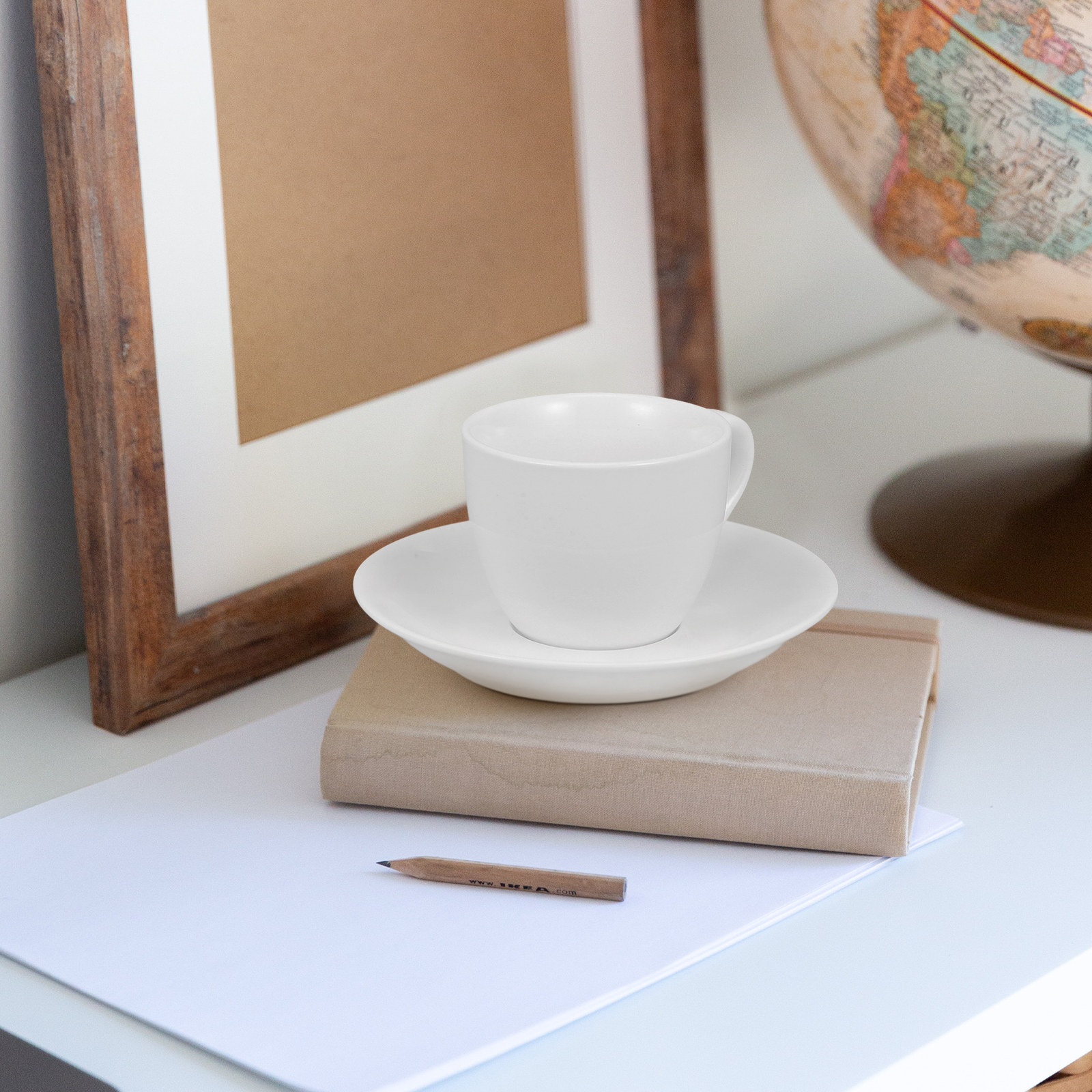 Coffee Tea Set - ชุดถ้วยชาเซรามิกพร้อมจานรอง 1 ชุด สีสันสดใส ดีไซน์เรียบง่ายทันสมัย เหมาะสำหรับบ้าน