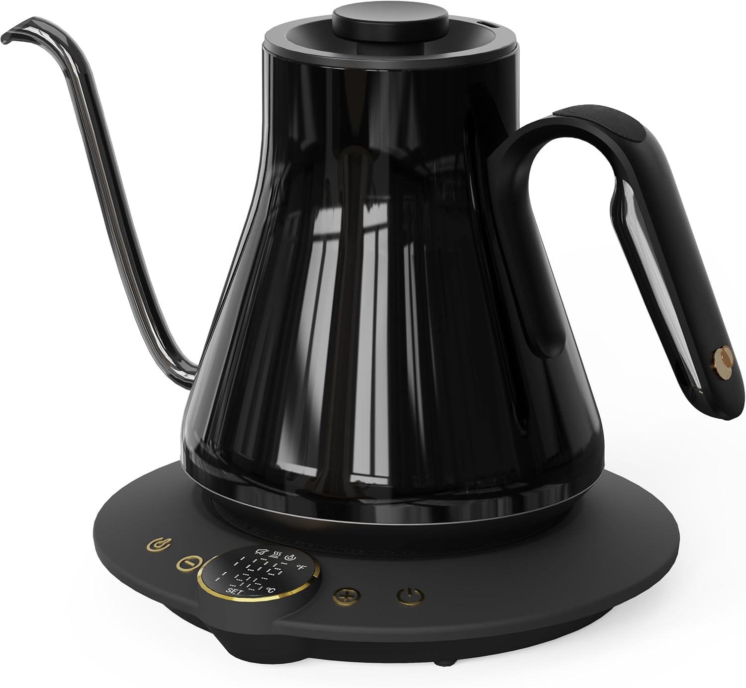 Tea And Coffee Kettle - กาต้มน้ำไฟฟ้าแบบคอห่าน, ±1 ° ควบคุมอุณหภูมิได้อย่างแม่นยำ, ระบบทำความร้อนเร็ว 1500