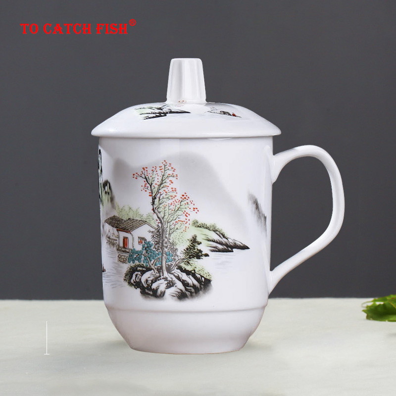 Lemon Tea Coffee - สไตล์จีนถ้วยเซรามิค,บุคลิกภาพRetroนมน้ำมะนาวแก้วกาแฟถ้วยชาบ้านOffice Drinkware Unique Gift