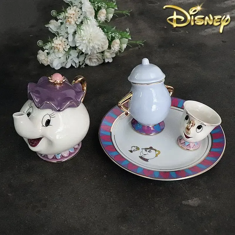 Coffee Tea Flask - กาน้ำชาการ์ตูนโฉมงามกับเจ้าชายอสูร แก้วกาแฟ มิสซิส พอตส์ ชิป แก้วน้ำชา