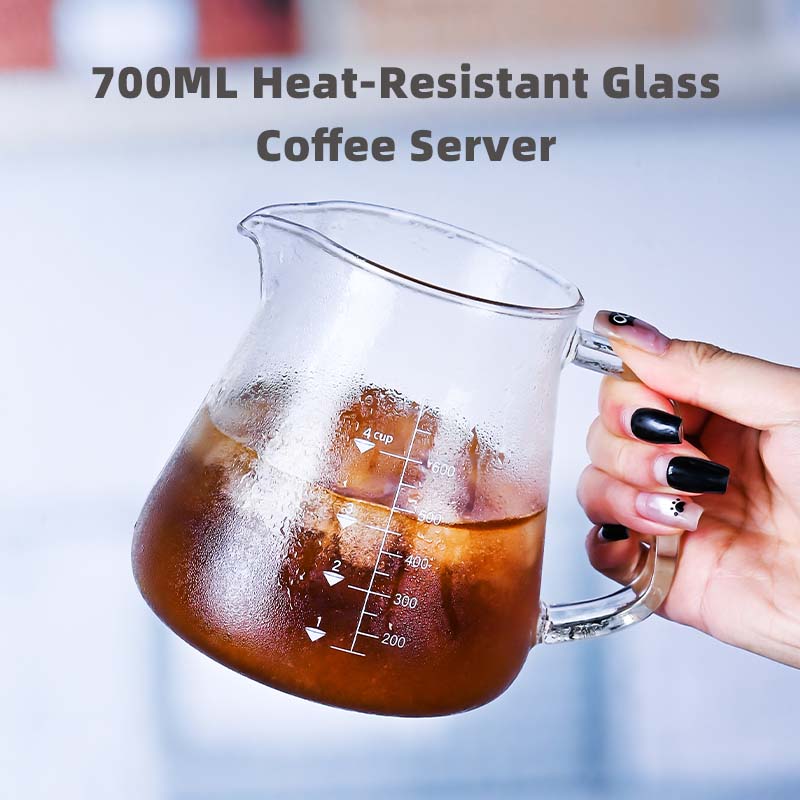 Coffee Tea Set - ชุดกาแฟดริปและกาน้ำชาแก้วโบโรซิลิเกตคุณภาพสูง 700 มล. พร้อมกาน้ำร่วมดื่ม