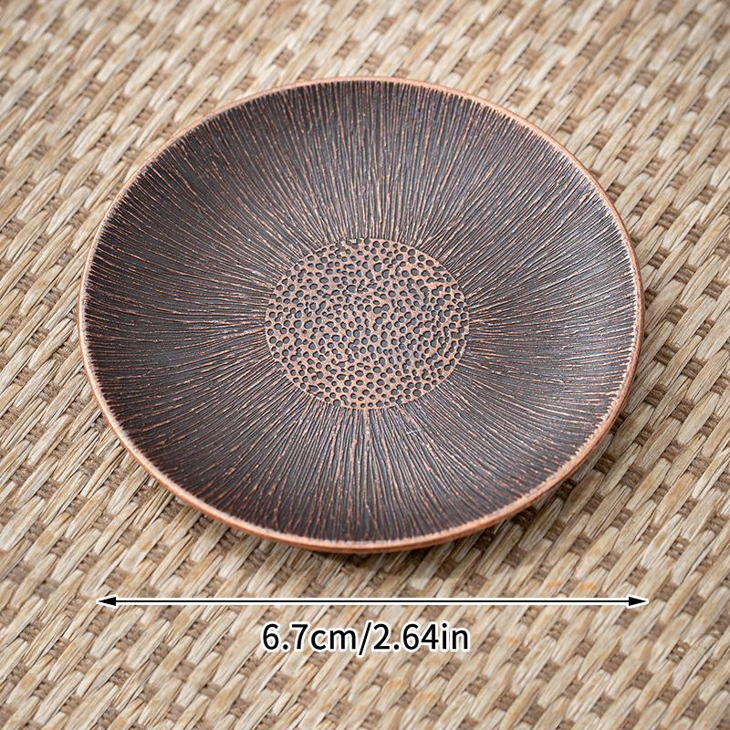 Coffee Tea Holders - แผ่นรองแก้วโลหะผสม แผ่นรองกันความร้อน ชุดชงชา ที่วางแก้ว แผ่นรองแก้วกาแฟ อุปกรณ์เสริมสำหรับพิธีชงชาแบบเซน