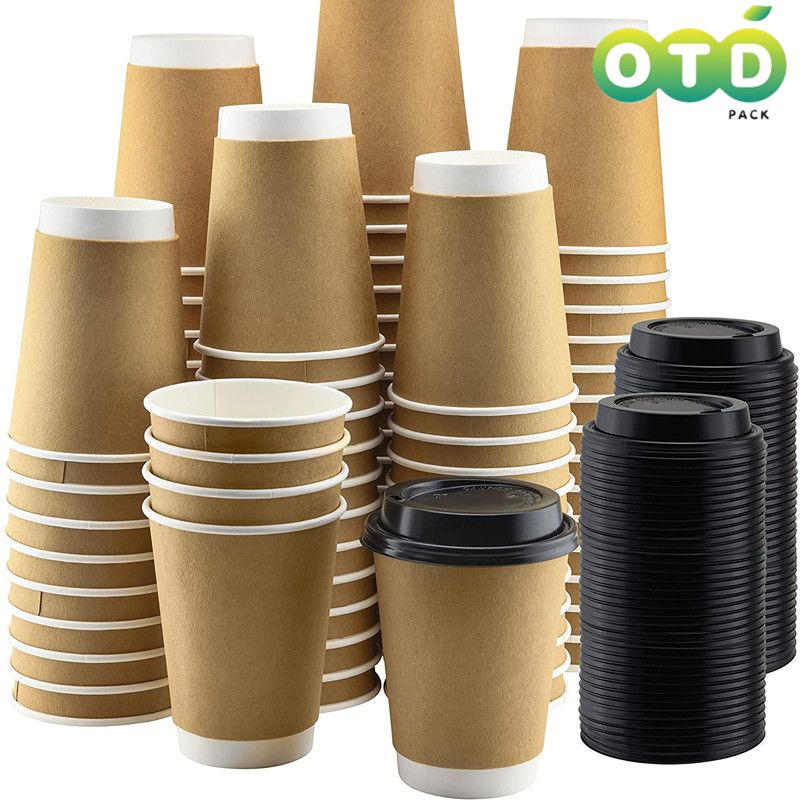 Wallpaper Coffee And Tea - ถ้วยกระดาษผนังสองชั้นพร้อมฝาปิด, กาแฟชาเครื่องดื่มร้อนถ้วยที่ใช้แล้วทิ้ง To Go ถ้วย