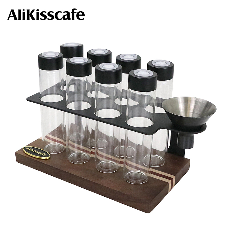 Coffee Tea Set - Alikisscafe กาแฟถั่วหลอดเก็บคอนเทนเนอร์จอแสดงผลเดี่ยวชาไอเสียวาล์ว Barista เครื่องมือ Espresso อุปกรณ์เสริม