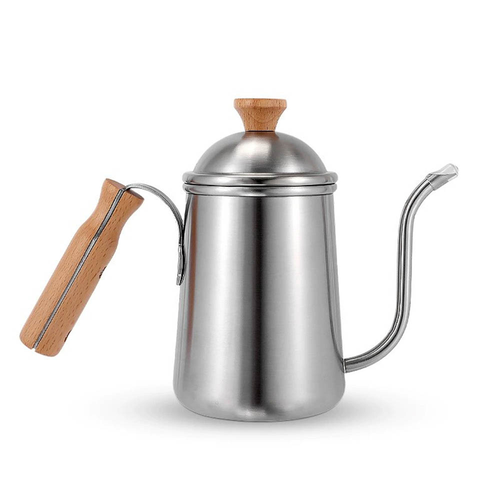 Tea And Coffee Kettle - เทกว่ากาต้มน้ํากาแฟคอห่านกาต้มน้ําชาสแตนเลส, เครื่องทํามือหม้อต้มถั่วเครื่องบดถ้วยกรองพับ