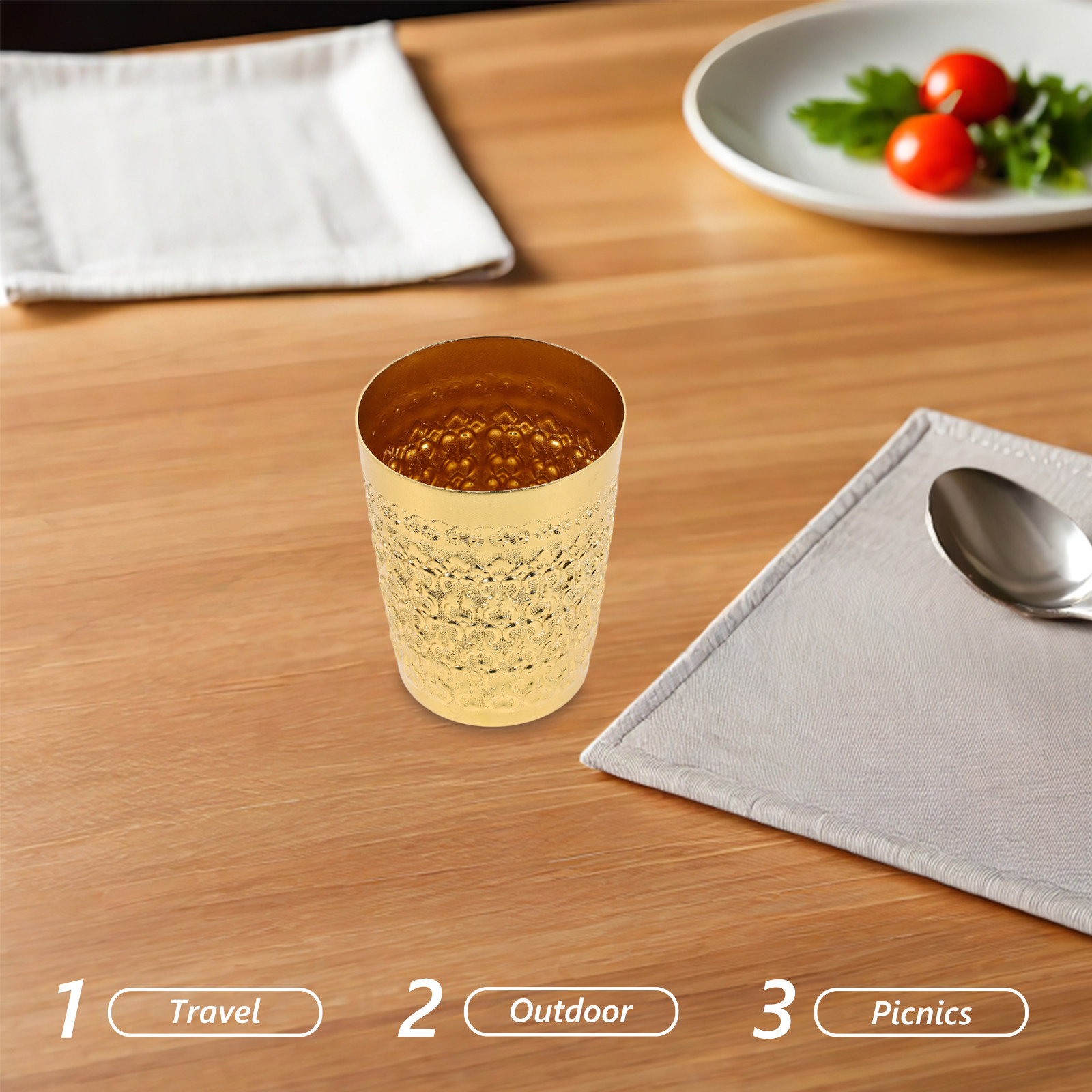 แก้วโลหะสไตล์ไทยวินเทจ น้ำหนัก - Coffee Tea Thai บทวิจารณ์และราคา