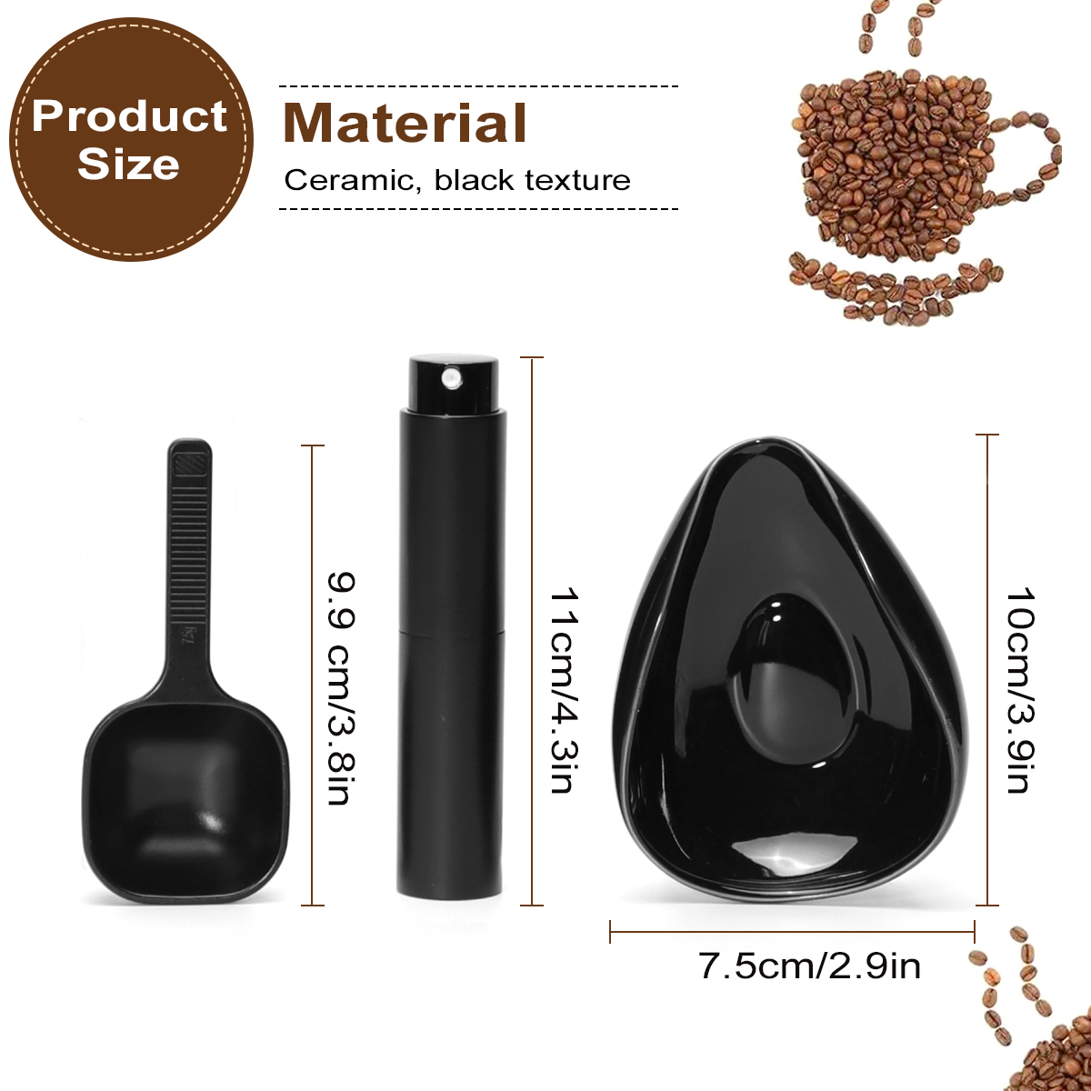 ชุดถ้วยตวงเมล็ดกาแฟและช้อนลีเซ - Coffee Tea Set บทวิจารณ์และราคา