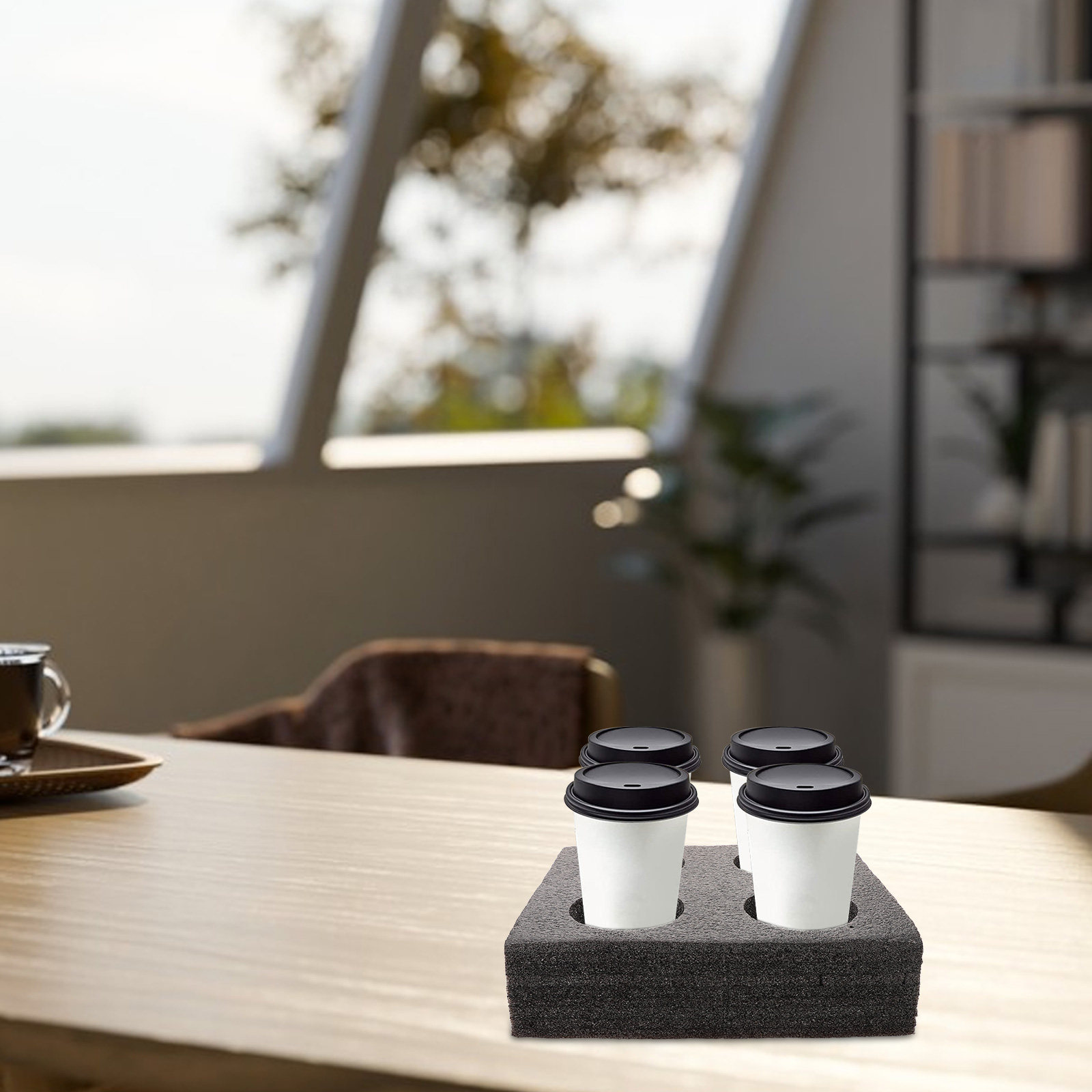 ถาดใส่แก้วหลายช่องสำหรับใส่เคร - Coffee Tea Holders บทวิจารณ์และราคา