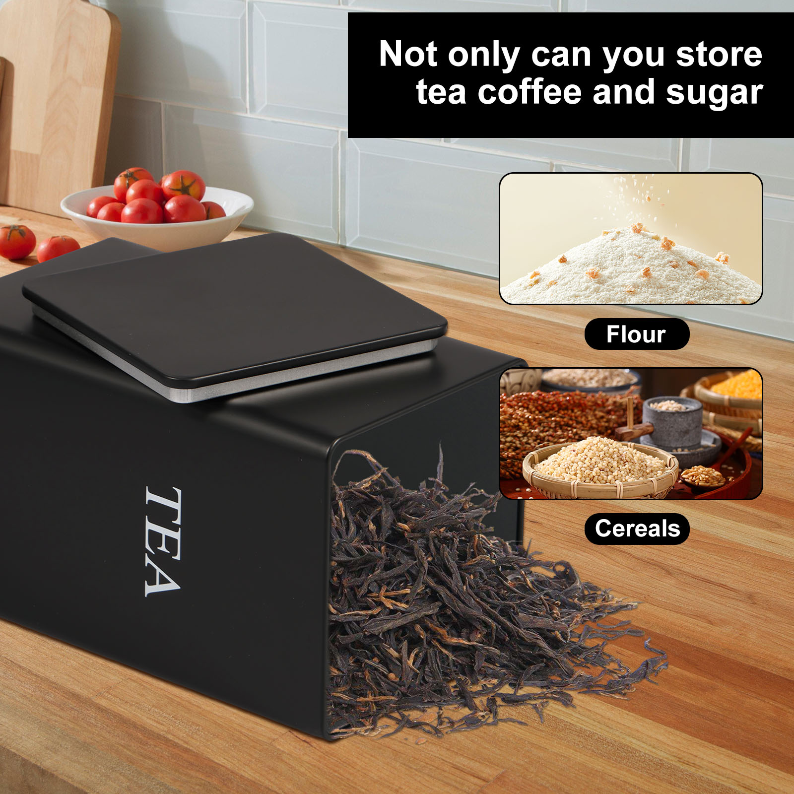 3 ชิ้นกาแฟ Bean ถังเก็บชาน้ําต - Coffee Tea Canister Set บทวิจารณ์และราคา