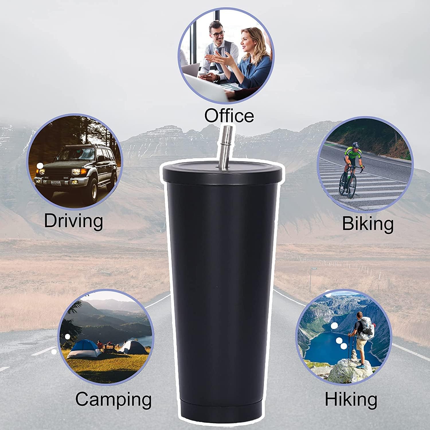 แก้วน้ำเก็บความเย็นสองชั้น ขนา - Coffee Tea Tumbler บทวิจารณ์และราคา