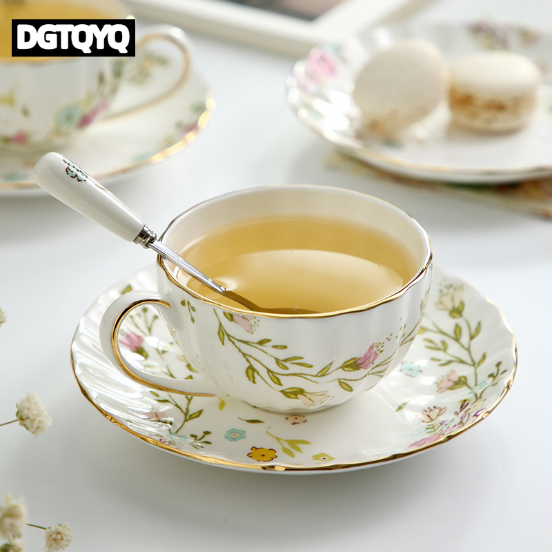 ชุดถ้วยกาแฟเซรามิกวินเทจลายดอก - Coffee Tea Flask บทวิจารณ์และราคา