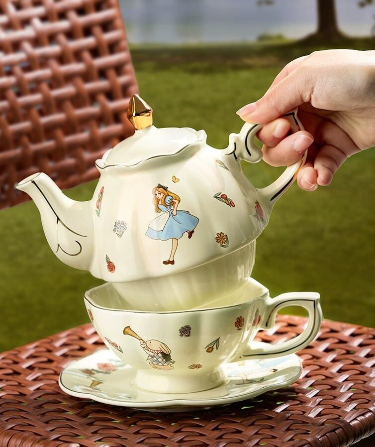 ชุดน้ำชาและกาแฟเซรามิก Alice ล - Coffee Tea Set บทวิจารณ์และราคา