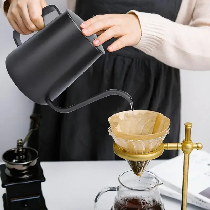 350/600ML กาต้มน้ําสแตนเลสหยด  - Tea And Coffee Kettle บทวิจารณ์และราคา