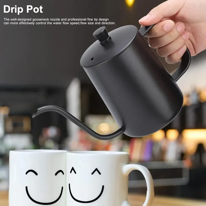 350/600ML กาต้มน้ําสแตนเลสหยด  - Tea And Coffee Kettle บทวิจารณ์และราคา