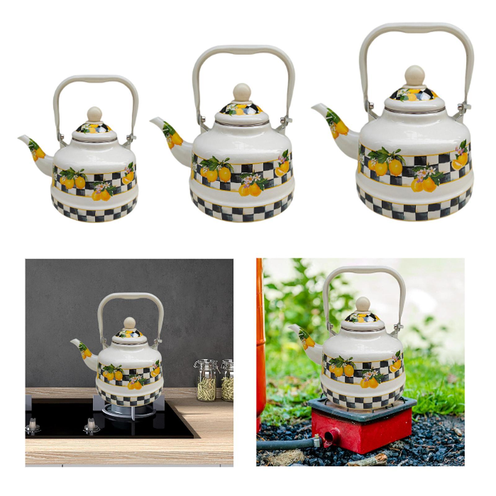 กาต้มน้ำเคลือบเอนาเมลแบบมัลติฟ - Lemon Tea Coffee บทวิจารณ์และราคา