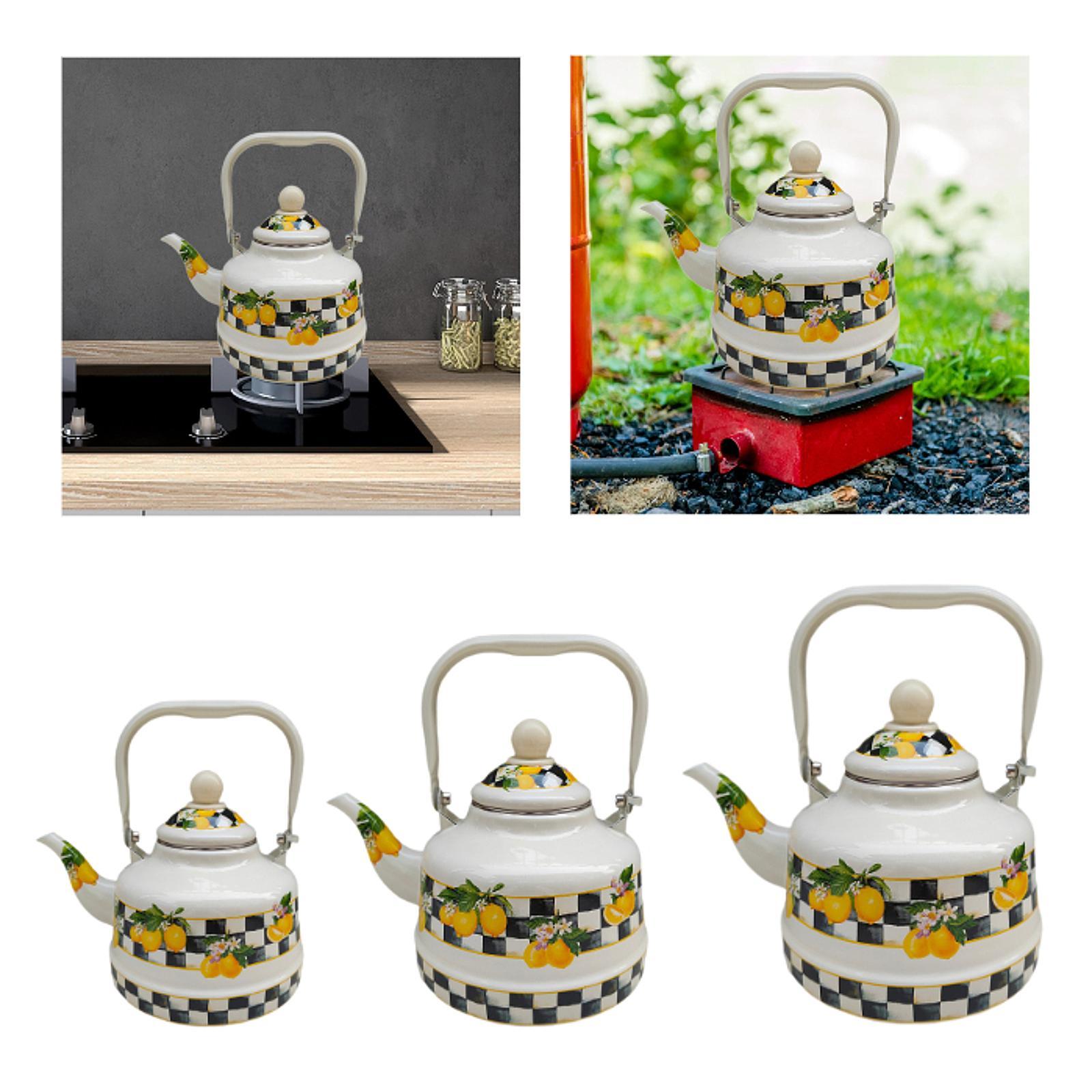 กาต้มน้ำเคลือบเอนาเมลแบบมัลติฟ - Lemon Tea Coffee บทวิจารณ์และราคา