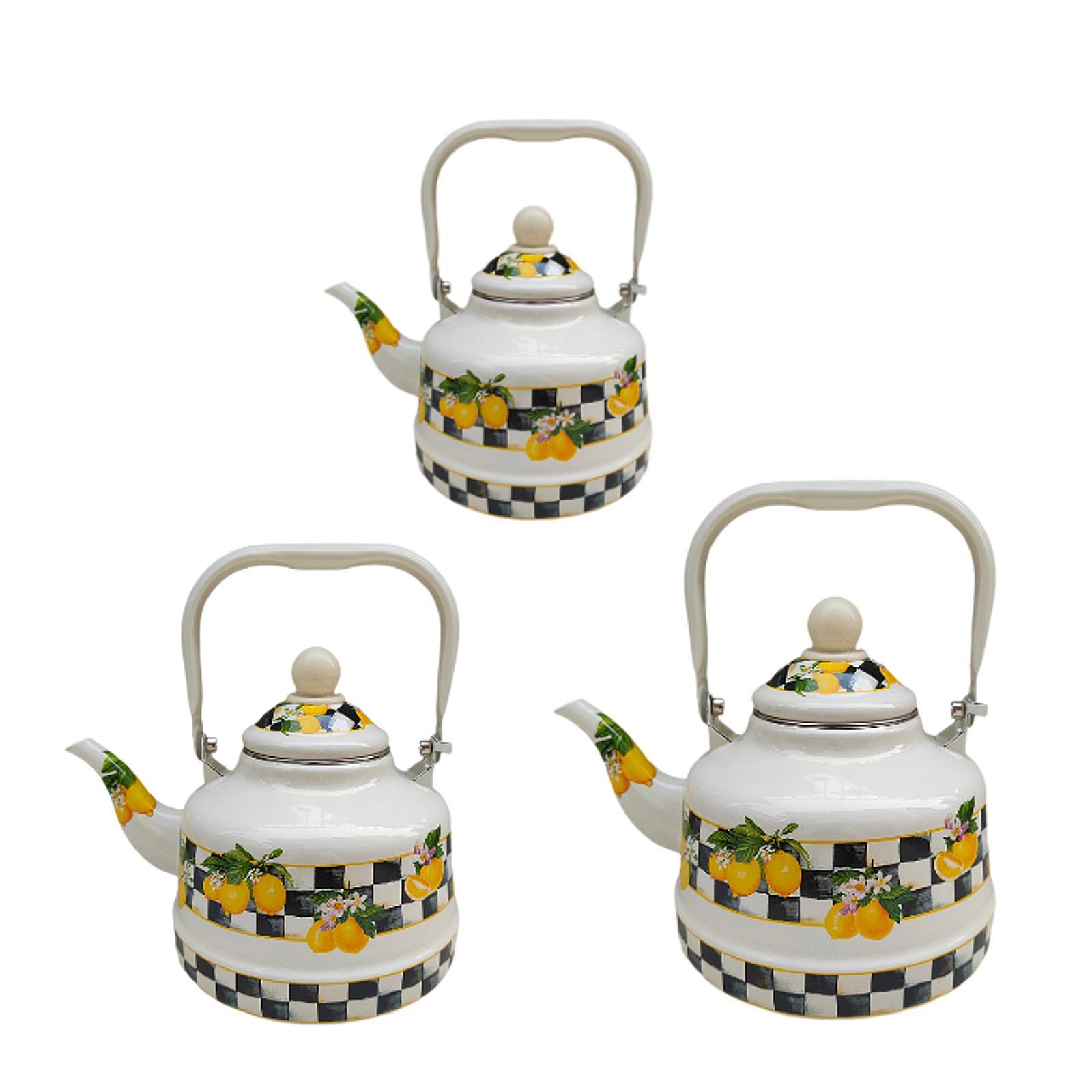 กาต้มน้ำเคลือบเอนาเมลแบบมัลติฟ - Lemon Tea Coffee บทวิจารณ์และราคา