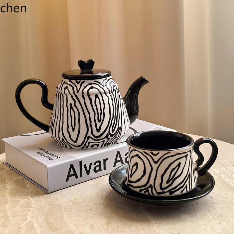 Hxl ถ้วยกาแฟลายวงแหวนต้นไม้แบบ - Coffee Tea Set บทวิจารณ์และราคา
