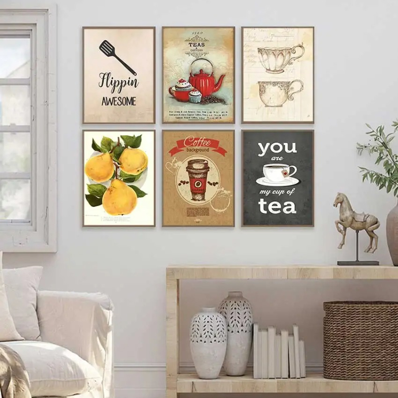 โปสเตอร์และภาพพิมพ์ลายวินเทจ ก - Lemon Tea Coffee บทวิจารณ์และราคา