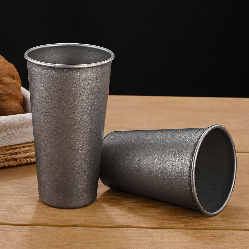 แก้วดื่มสแตนเลสสีเงินสไตล์เรโท - Coffee Tea Tumbler บทวิจารณ์และราคา