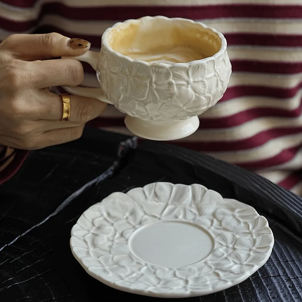 ชุดถ้วยกาแฟลายครีมสไตล์ฝรั่งเศ - Coffee Tea Set บทวิจารณ์และราคา