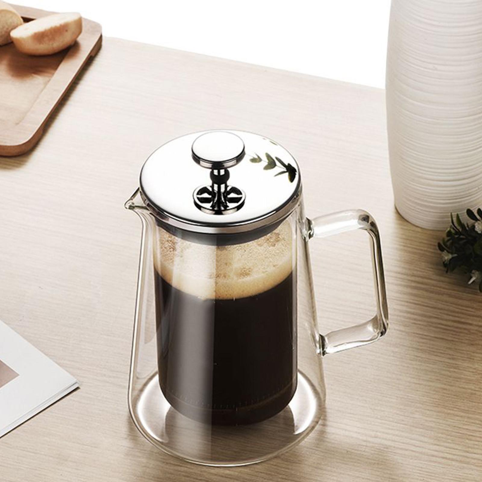 กาต้มน้ำกาแฟแบบกด แก้วสแตนเลส  - Tea And Coffee Kettle บทวิจารณ์และราคา