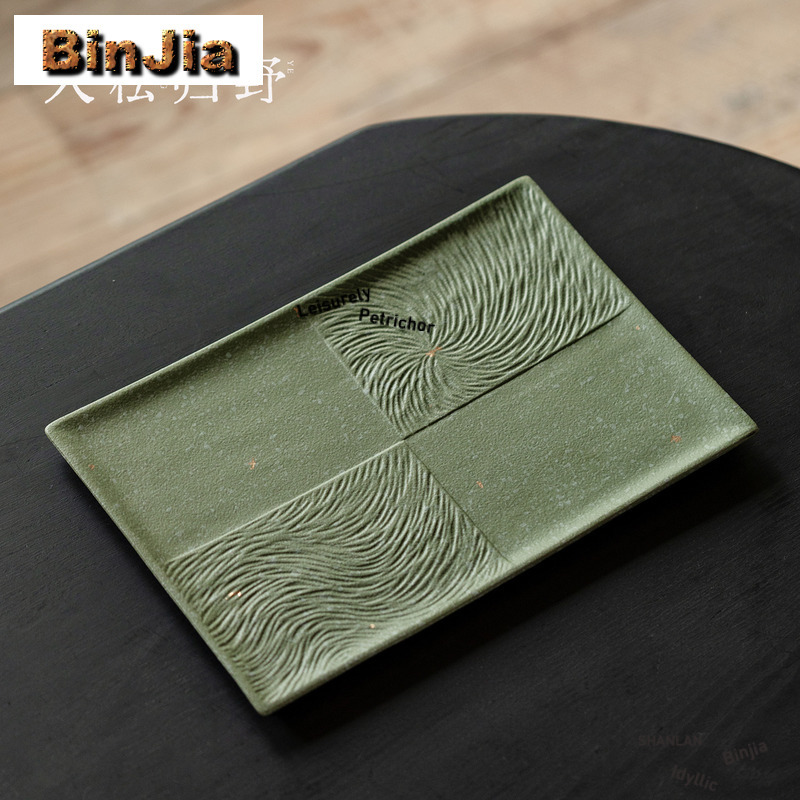 ถาดชาสี่เหลี่ยมทำจากเซรามิกหยา - Coffee Tea Green บทวิจารณ์และราคา