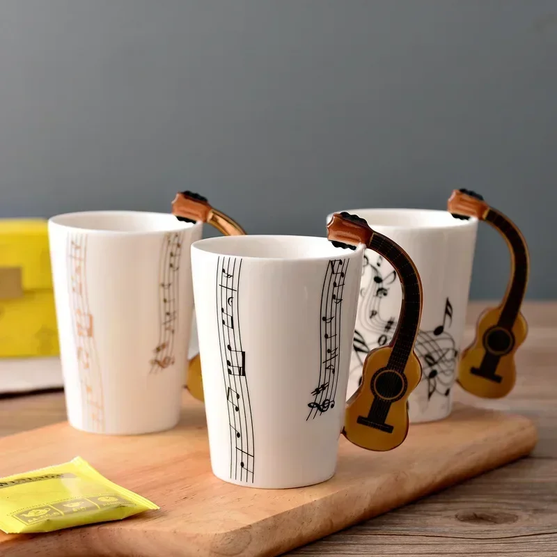 แก้วเซรามิกรูปกีตาร์ลายโน้ตดนต - Lemon Tea Coffee บทวิจารณ์และราคา