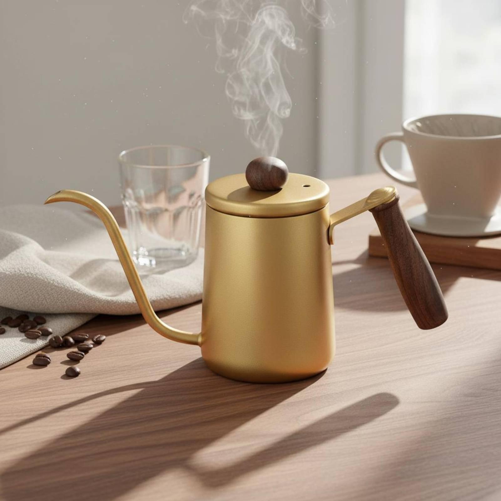 กาต้มกาแฟแบบเทแม่นยำ สเตนเลส 3 - Tea And Coffee Kettle บทวิจารณ์และราคา