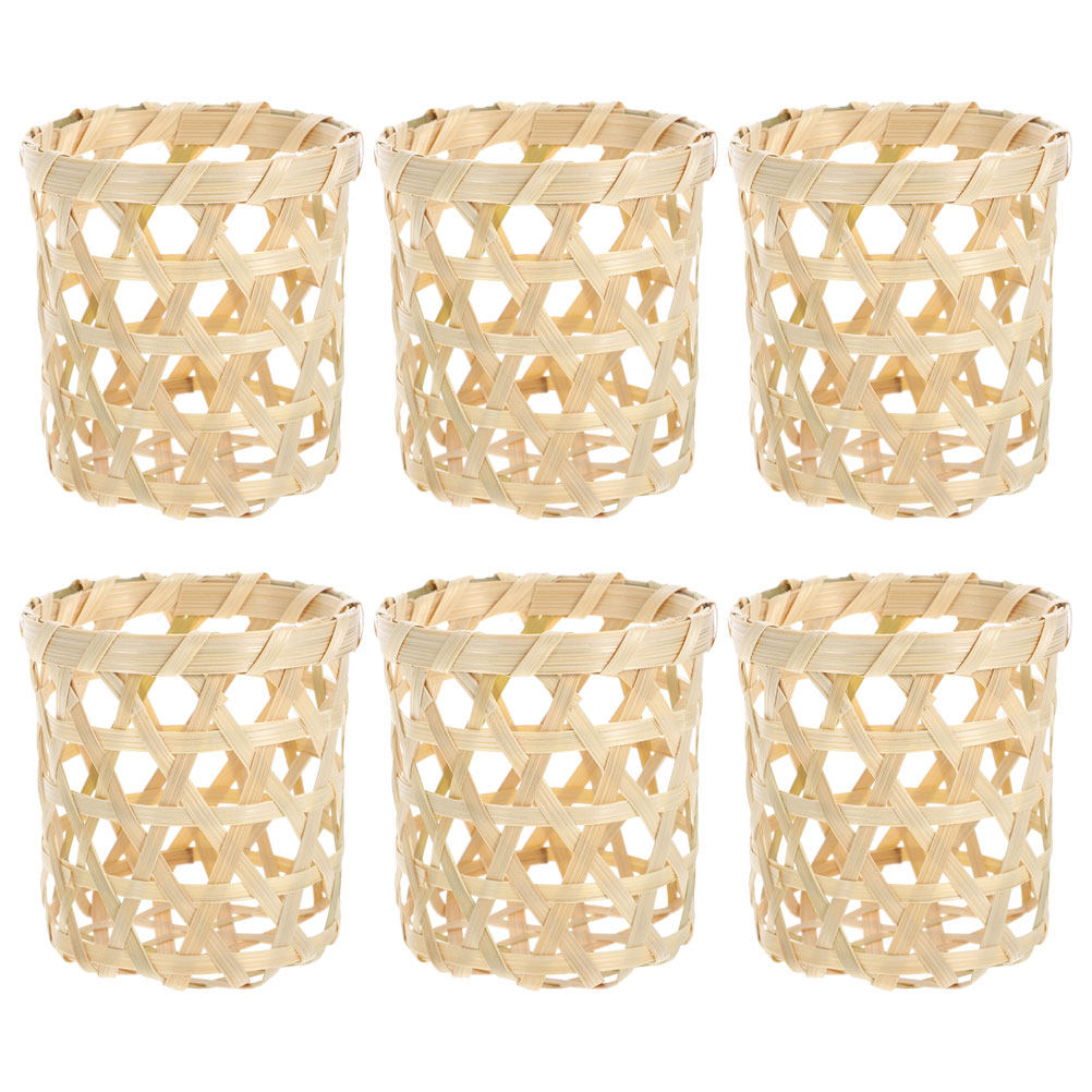 เชิงเทียนทำมือ 6 ชิ้น ตะกร้าดอ - Coffee Tea Holders บทวิจารณ์และราคา