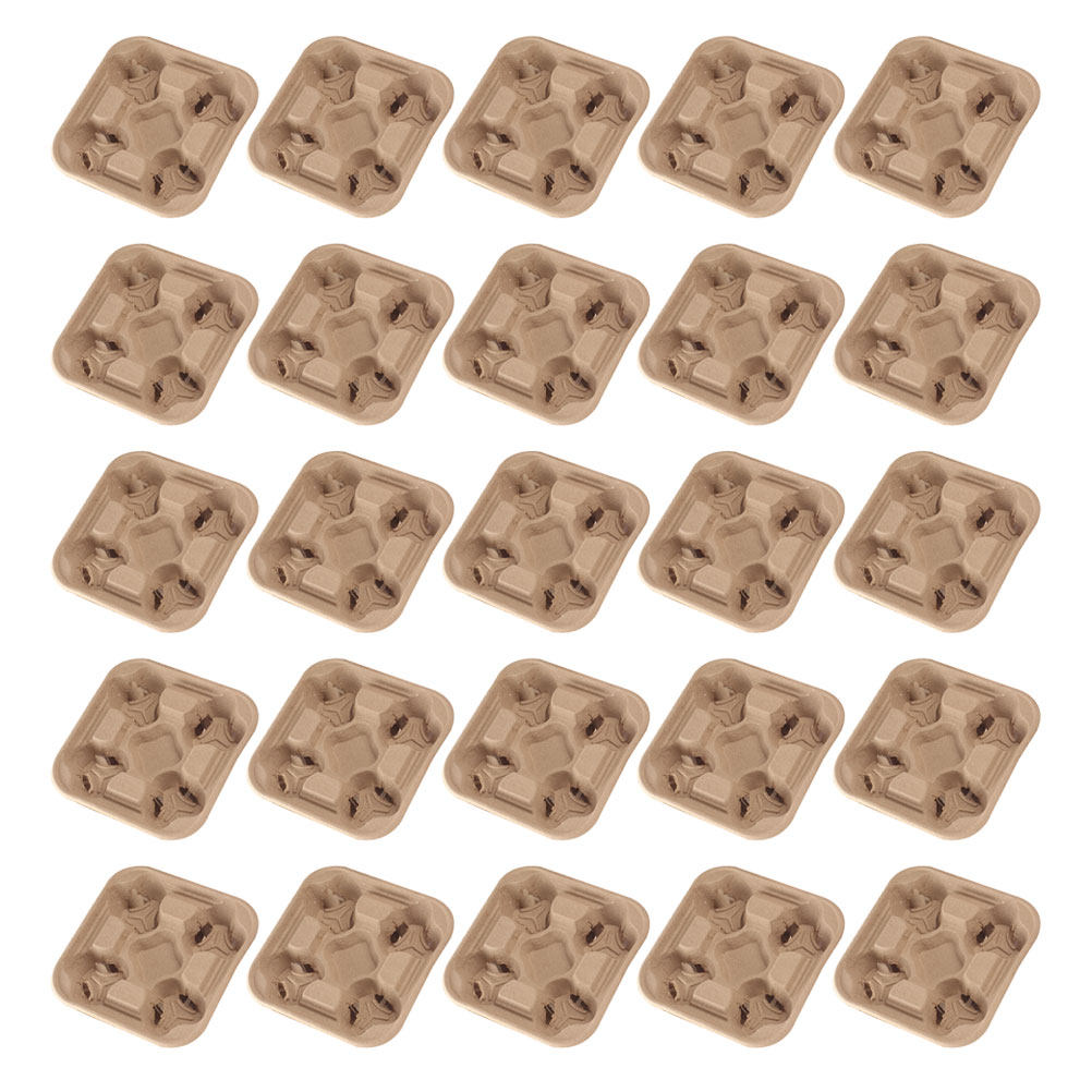 ถาดใส่แก้วกระดาษแบบสี่ช่อง 25  - Coffee Tea Holders บทวิจารณ์และราคา
