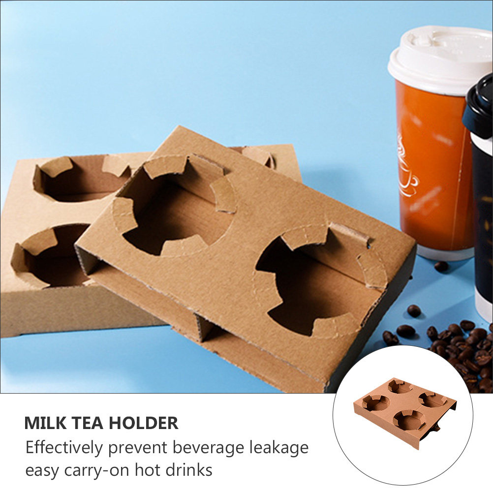 ถาดใส่เครื่องดื่มกระดาษย่อยสลา - Coffee Tea Holders บทวิจารณ์และราคา