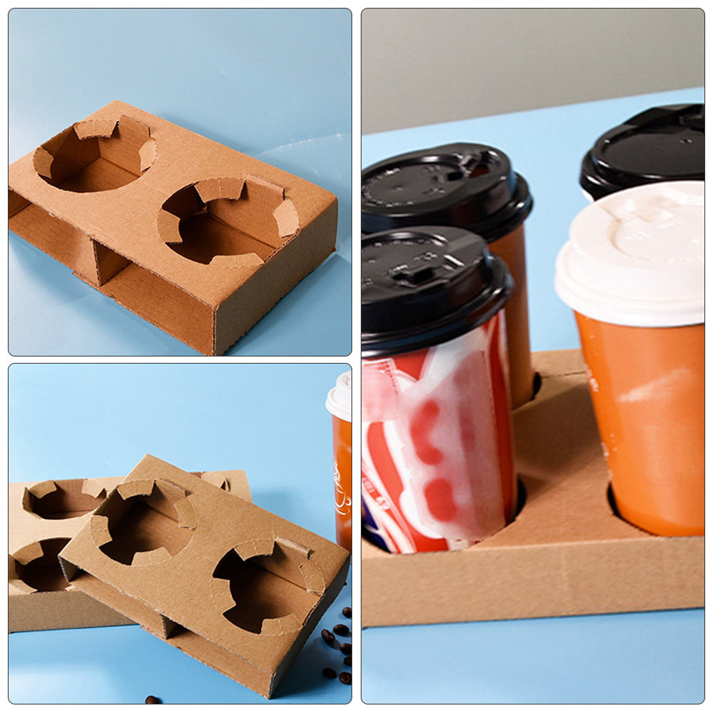ถาดใส่เครื่องดื่มกระดาษย่อยสลา - Coffee Tea Holders บทวิจารณ์และราคา