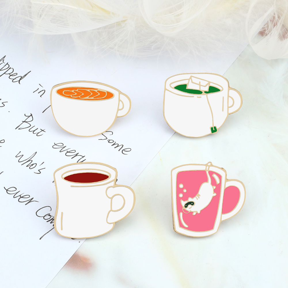 เข็มกลัดเคลือบรูปเครื่องดื่มมี - Coffee Tea Green บทวิจารณ์และราคา