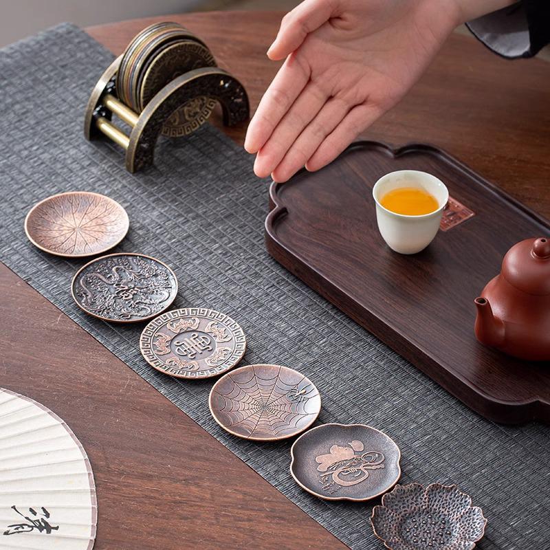 แผ่นรองแก้วโลหะผสม แผ่นรองกันค - Coffee Tea Holders บทวิจารณ์และราคา