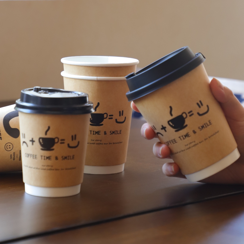 แก้วกระดาษคราฟท์แบบใช้แล้วทิ้ง - Wallpaper Coffee And Tea บทวิจารณ์และราคา