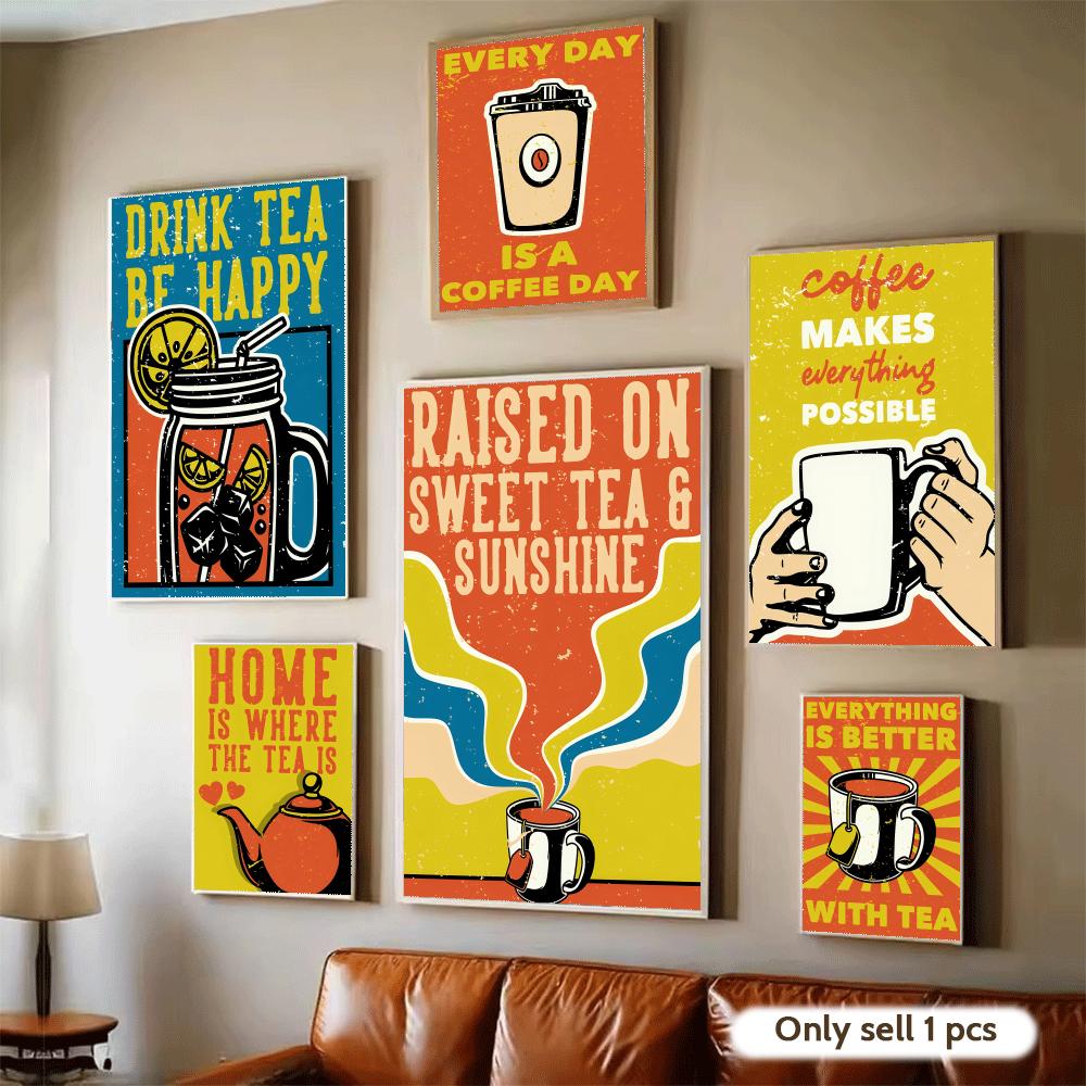 วินเทจชา กาแฟ โปสเตอร์ โฮม บาร - Wallpaper Coffee And Tea บทวิจารณ์และราคา