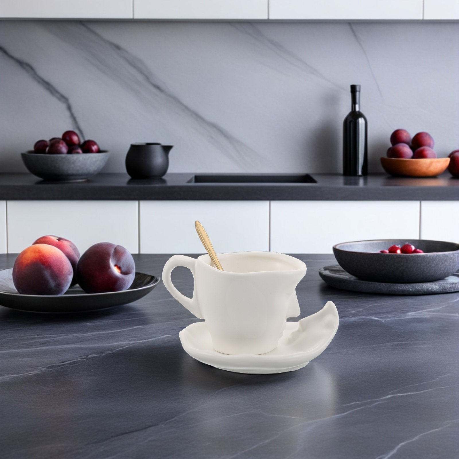 ชุดแก้วกาแฟเซรามิกพร้อมจานรอง  - Coffee Tea Set บทวิจารณ์และราคา