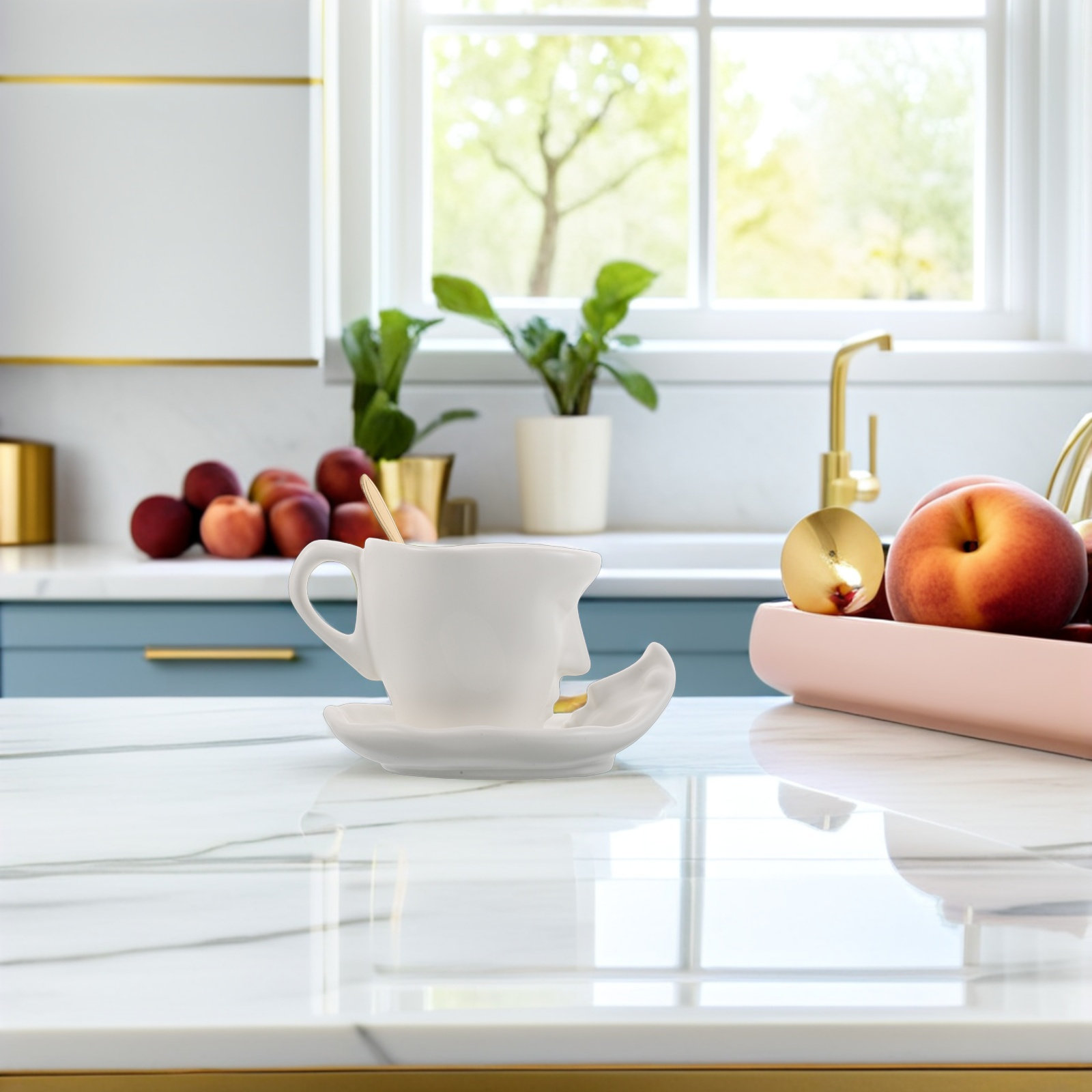 ชุดแก้วกาแฟเซรามิกพร้อมจานรอง  - Coffee Tea Set บทวิจารณ์และราคา