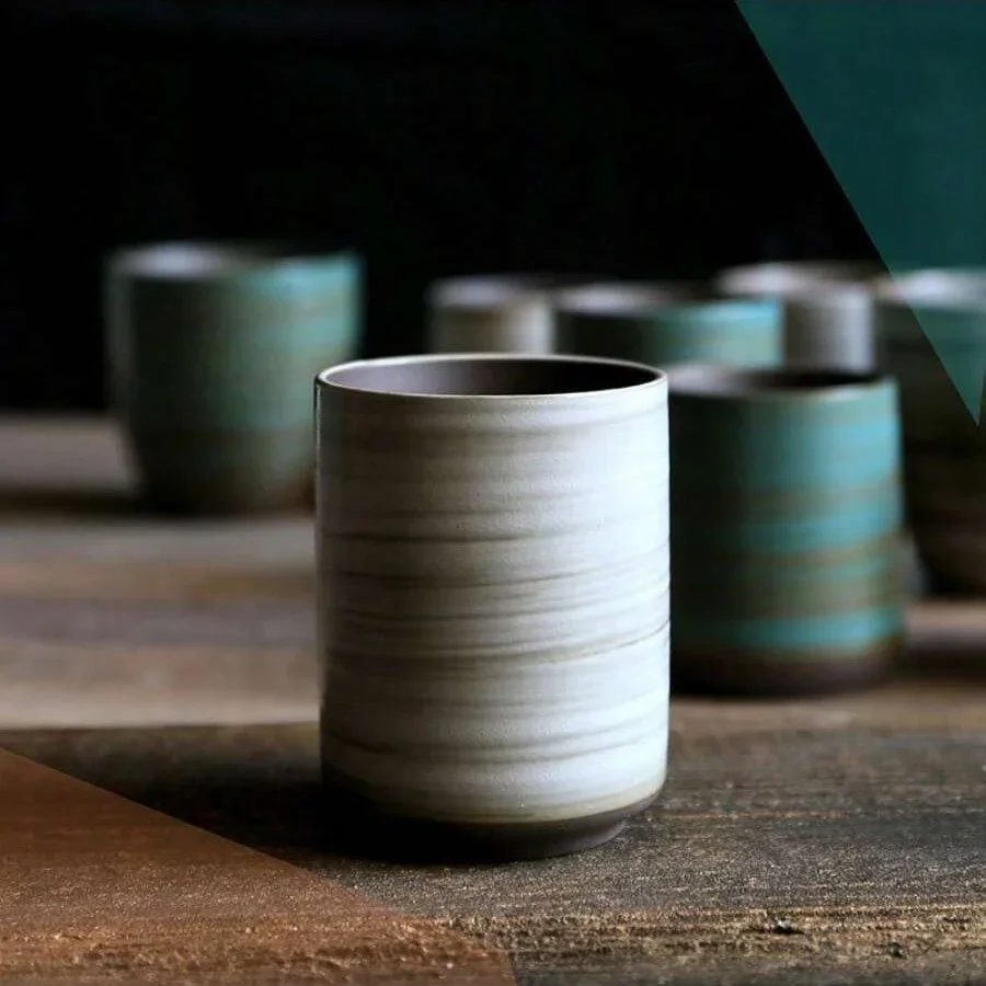 มือวาด Crackle Glaze สโตนแวร์แ - Coffee Tea Flask บทวิจารณ์และราคา