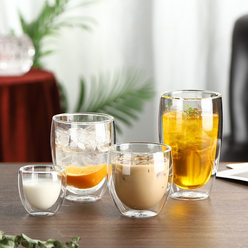 Double Wall Glass แก้วที่มีฝาป - Lemon Tea Coffee บทวิจารณ์และราคา