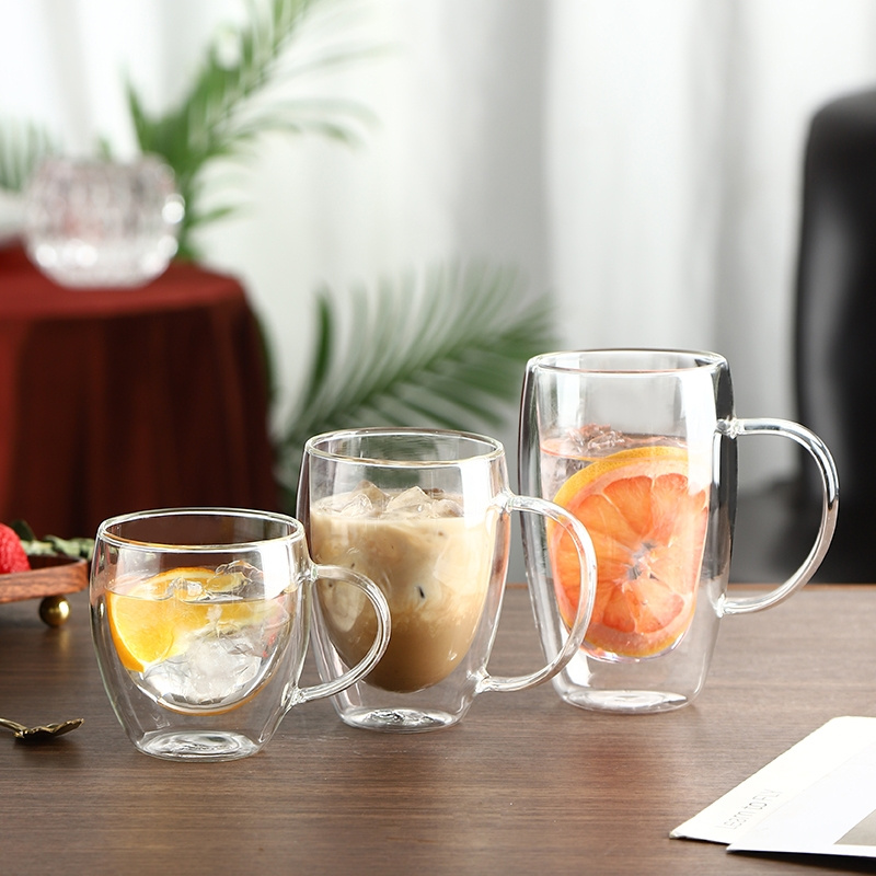 Double Wall Glass แก้วที่มีฝาป - Lemon Tea Coffee บทวิจารณ์และราคา