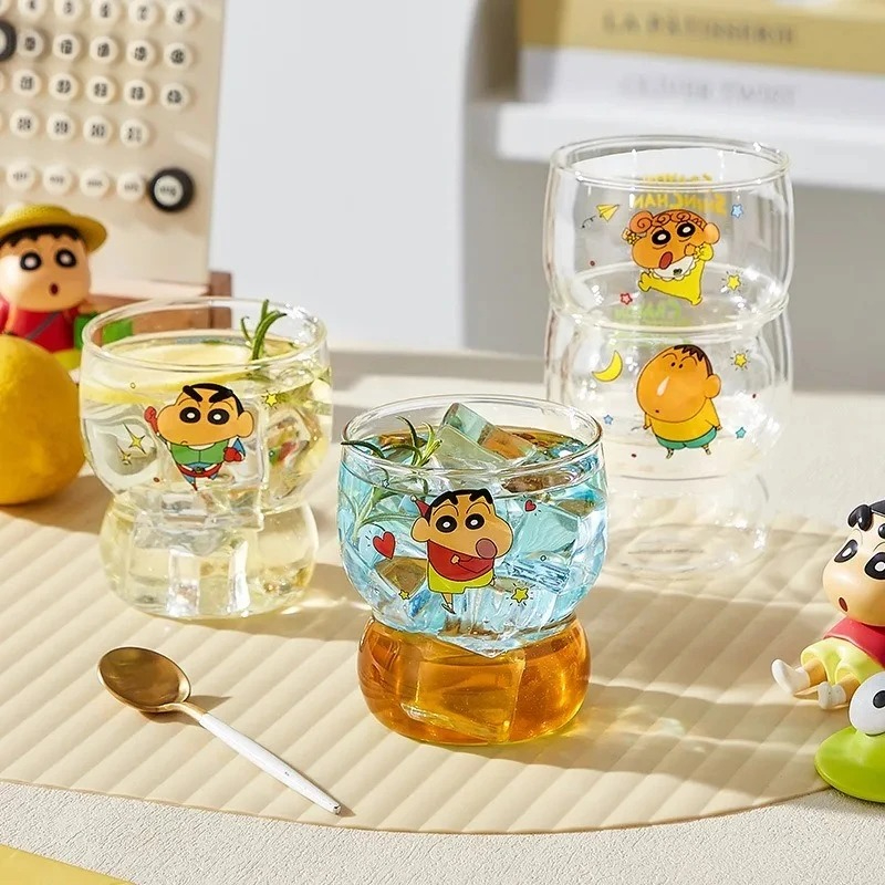 แก้วน้ำแก้วใสลายการ์ตูนชินจัง  - Coffee X Tea บทวิจารณ์และราคา