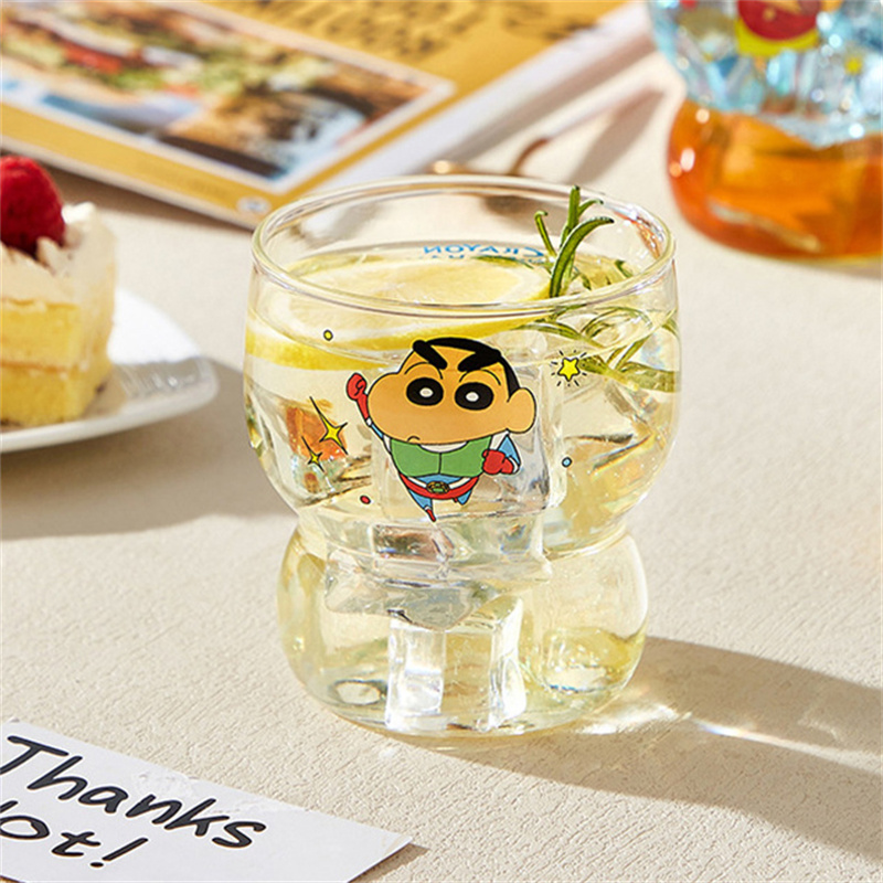 แก้วน้ำแก้วใสลายการ์ตูนชินจัง  - Coffee X Tea บทวิจารณ์และราคา