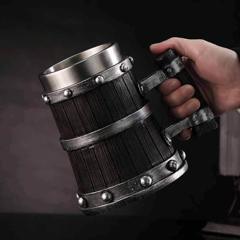 แก้วเบียร์ลายไม้ เรซิ่น สแตนเล - Coffee Tea Tumbler บทวิจารณ์และราคา