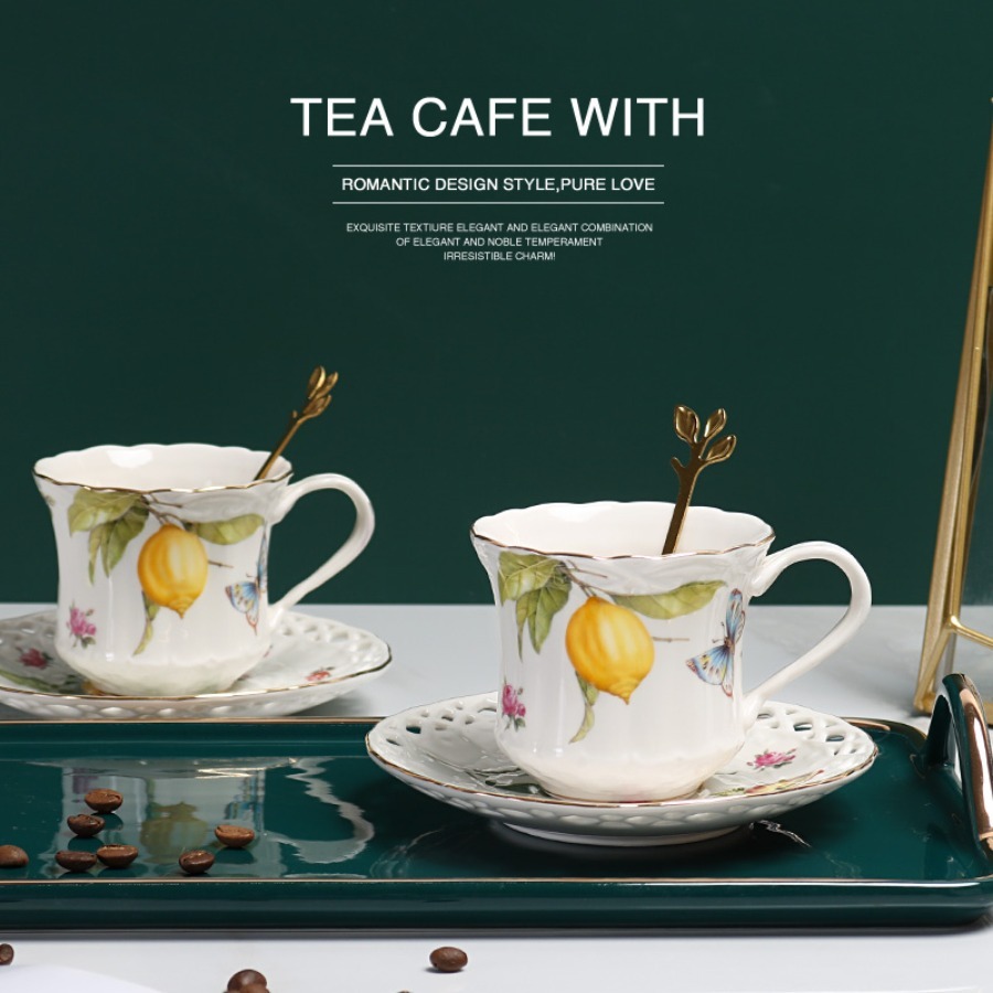 ชุดถ้วยน้ำชาสไตล์ยุโรป ชุดถ้วย - Lemon Tea Coffee บทวิจารณ์และราคา