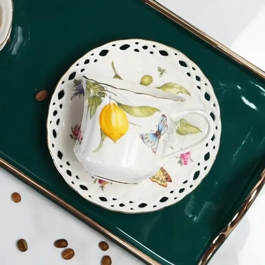 ชุดถ้วยน้ำชาสไตล์ยุโรป ชุดถ้วย - Lemon Tea Coffee บทวิจารณ์และราคา