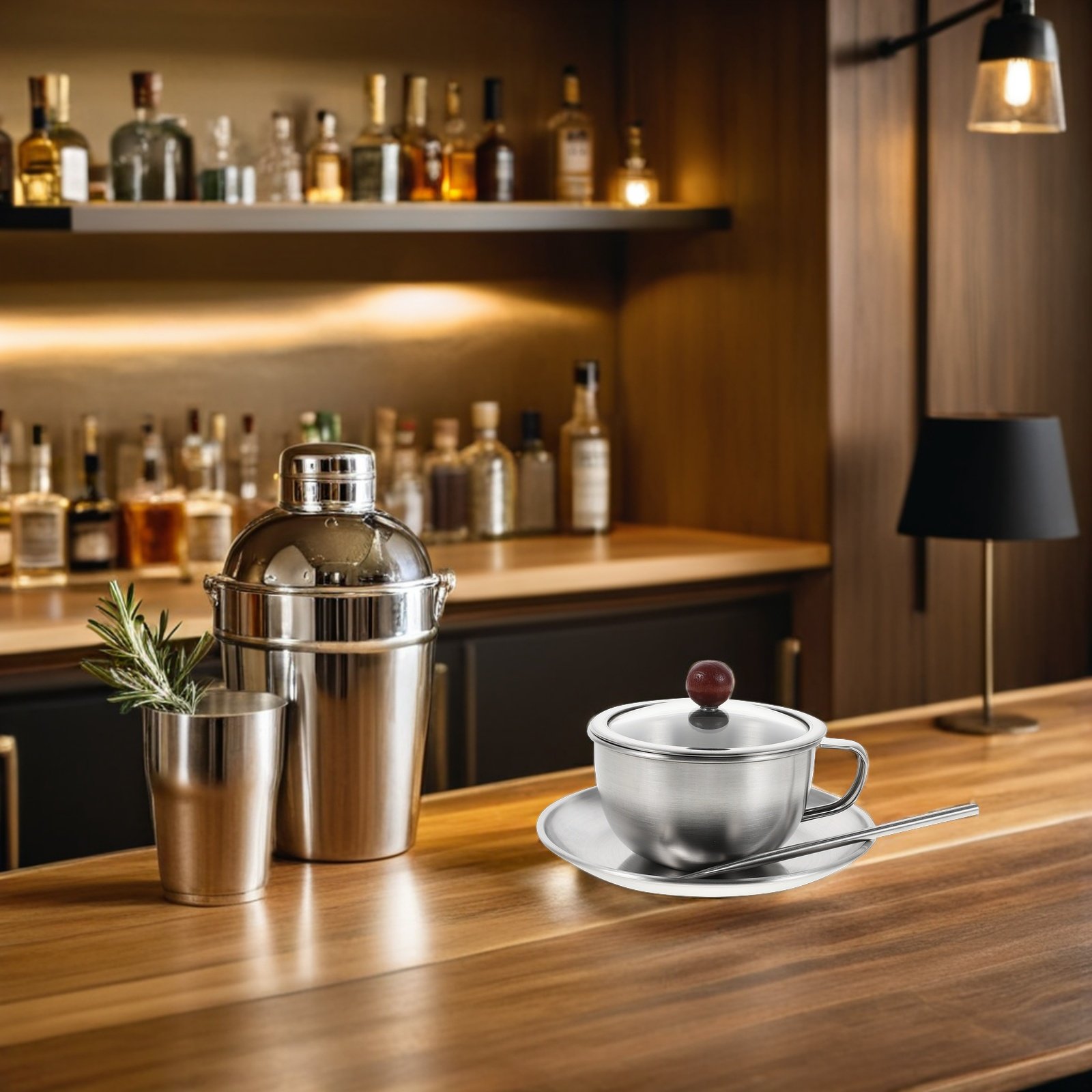 ชุดกาแฟวินเทจ 1 ชุด แก้วสแตนเล - Coffee Tea Set บทวิจารณ์และราคา