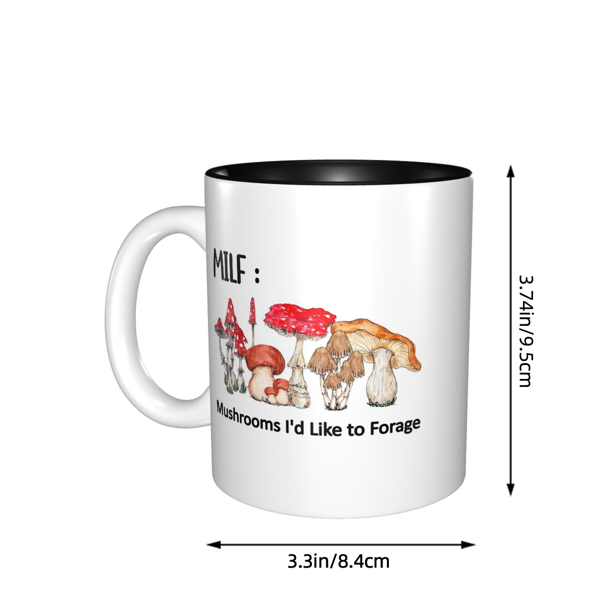 แก้วกาแฟเซรามิกตลกๆ ลายเห็ด MI - Coffee Tea Like บทวิจารณ์และราคา